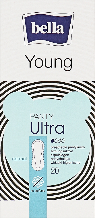 Прокладки гігієнічні щоденні Panty Ultra Young, 20 шт. - Bella — фото N1