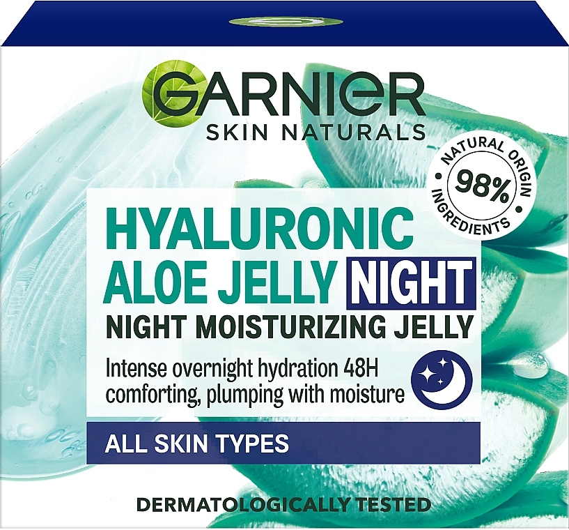 Ночной увлажняющий гиалуроновый алоэ-гель для всех типов кожи лица - Garnier Skin Naturals  — фото N2