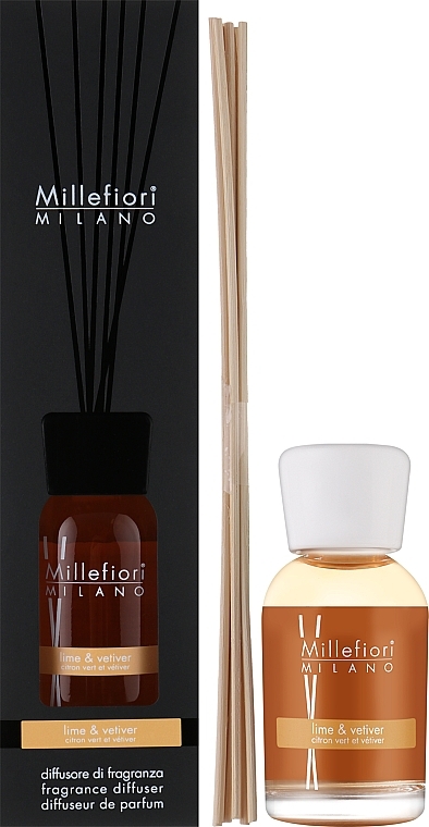 Аромадифузор "Лайм і ветивер" - Millefiori Milano Natural Diffuser Natural Lime & Vetiver — фото N3