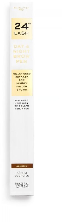 Олівець для брів 2 в 1 - Makeup Revolution Pro 24hr Day&Night Brow Pen — фото N3