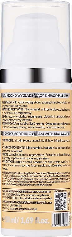 Разглаживающий крем с ниацинамидом - Farmona Professional Unique Skin Strongly Smoothing Cream With Niacinamide — фото N2
