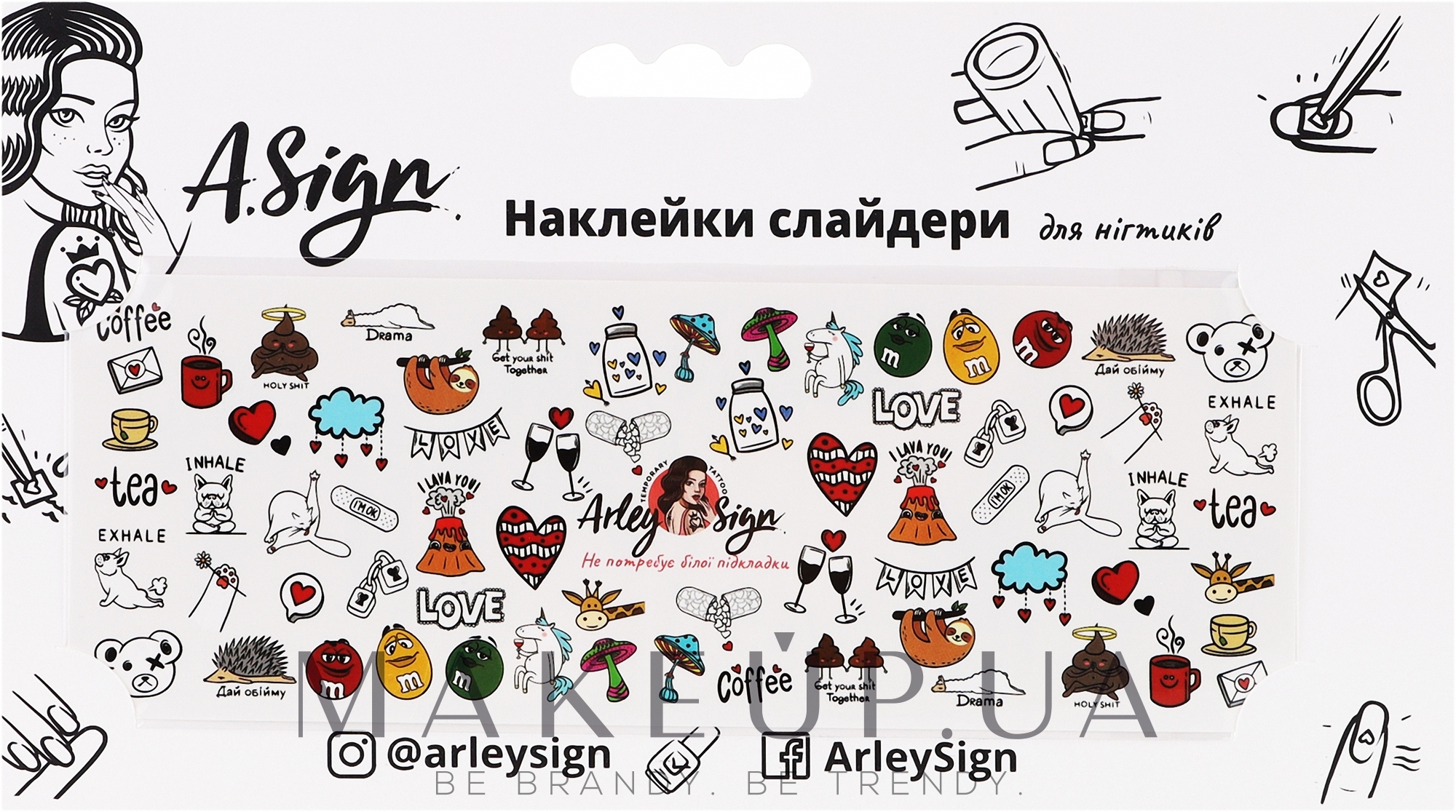 Наклейка-слайдер для ногтей "Teenager’s mood" - Arley Sign  — фото 3g