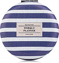 Дзеркало косметичне "Weekly Planner", фіолетово-біле - SPL — фото N2
