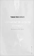 Парфумерія, косметика Тканинна маска для сяяння шкіри - Thank You Farmer Saccharomy Brightening Star Mask