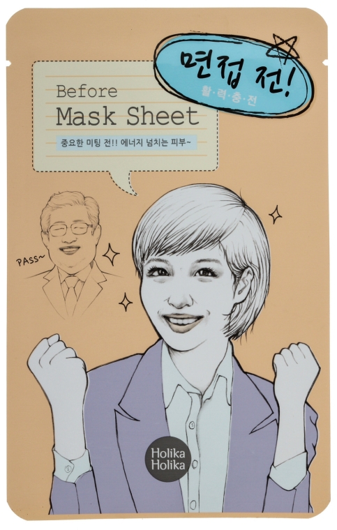 Маска тканинна тонізувальна - Holika Holika Before Mask Sheet Interview — фото N1