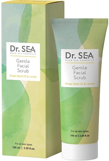 Скраб для лица с маслом виноградных косточек и экстрактом лимона - Dr. Sea Gentle Facial Scrub — фото N1