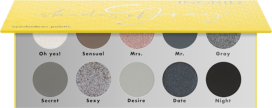 Палетка теней для век - Ingrid Cosmetics Shades of Grey Eyeshadow Pallete — фото N1