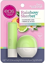 Духи, Парфюмерия, косметика Набор - EOS Rainbow Sherbet Stick & Sphere Lip Balm (l/balm/4g + l/balm/7g)