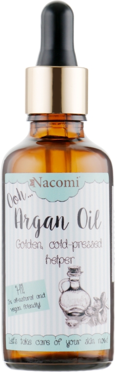 Масло аргановое с пипеткой - Nacomi Cold Pressed Argan Oil — фото N1