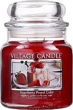 Ароматическая свеча в банке "Клубничный пирог" - Village Candle Strawberry Pound Cake — фото N2