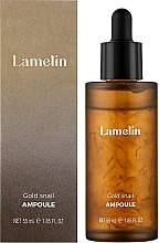 Сыворотка для лица с муцином улитки - Lamelin Gold Snail Ampoule — фото N2