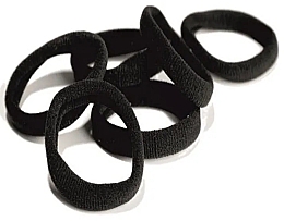 Резинки для волос эластичные, черные, 10 шт. - Inca Rubber Hair Bands Black — фото N1