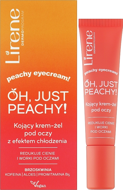 Успокаивающий крем-гель для кожи вокруг глаз с охлаждающим эффектом - Lirene Oh, Just Peachy!  — фото N2