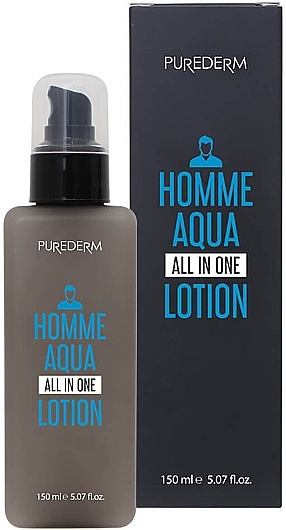 Універсальний лосьйон для обличчя 6 в 1 для чоловіків - Purederm Homme Aqua All-In-One Lotion — фото N1