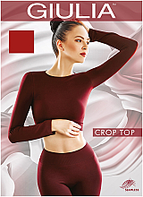 Духи, Парфюмерия, косметика Топ с длинными рукавами "CROP TOP", winery - Giulia