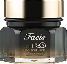 Відновлювальний крем-есенція з муцином чорного равлика - Facis All-In-One Black Snail Cream — фото N2
