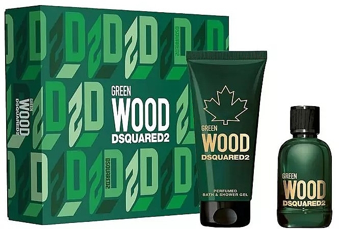 Dsquared2 Green Wood Pour Homme - Набор (edt/100ml + sh/gel/150ml) — фото N1