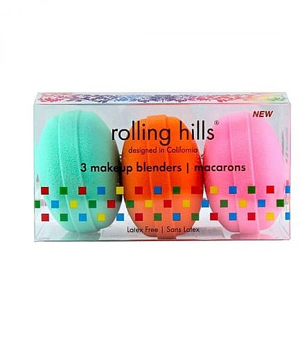 Набор - Rolling Hills Makeup Blender Macarons Set (blender/3pcs) — фото N1