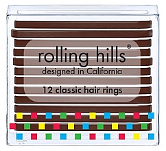 Парфумерія, косметика Набір резинок для волосся - Rolling Hills Classic Hair Rings Brown
