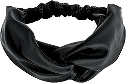 Повязка на голову, экокожа переплет, чёрная "Faux Leather Twist" - MAKEUP Hair Accessories — фото N1