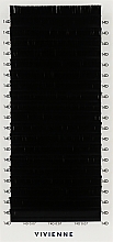 Накладные ресницы "Elite", черные, 20 линий (0,07, D, 14), эко упаковка - Vivienne — фото N1