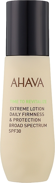 Укрепляющий лосьон для лица - Ahava Time To Revitalize Extreme Lotion Daily Firmness & Protection Broad Spectrum SPF30 — фото N1