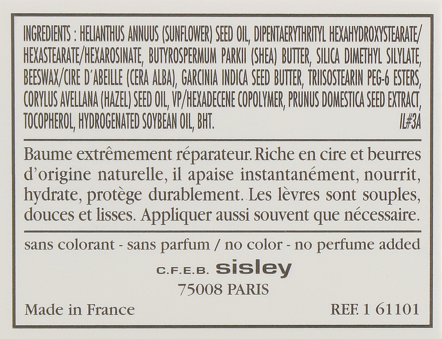Бальзам для губ - Sisley Confort Extreme Levres Nutritive Lip Balm — фото N3