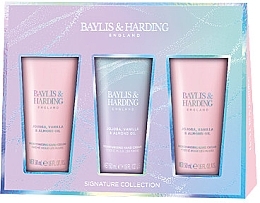 Парфумерія, косметика Набір - Baylis & Harding Jojoba, Vanilla & Almond Oil Luxury Hand Treats Gift Set (h/cr/3x50ml)