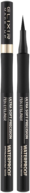 Водостійка підводка для очей - Elixir Make-Up Ultra Soft Precision Waterproof Pen Eyeliner
