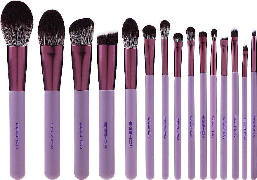 Набор кистей для макияжа, 15 шт - Eigshow Beauty Smoke Purple Brush Kit — фото N1