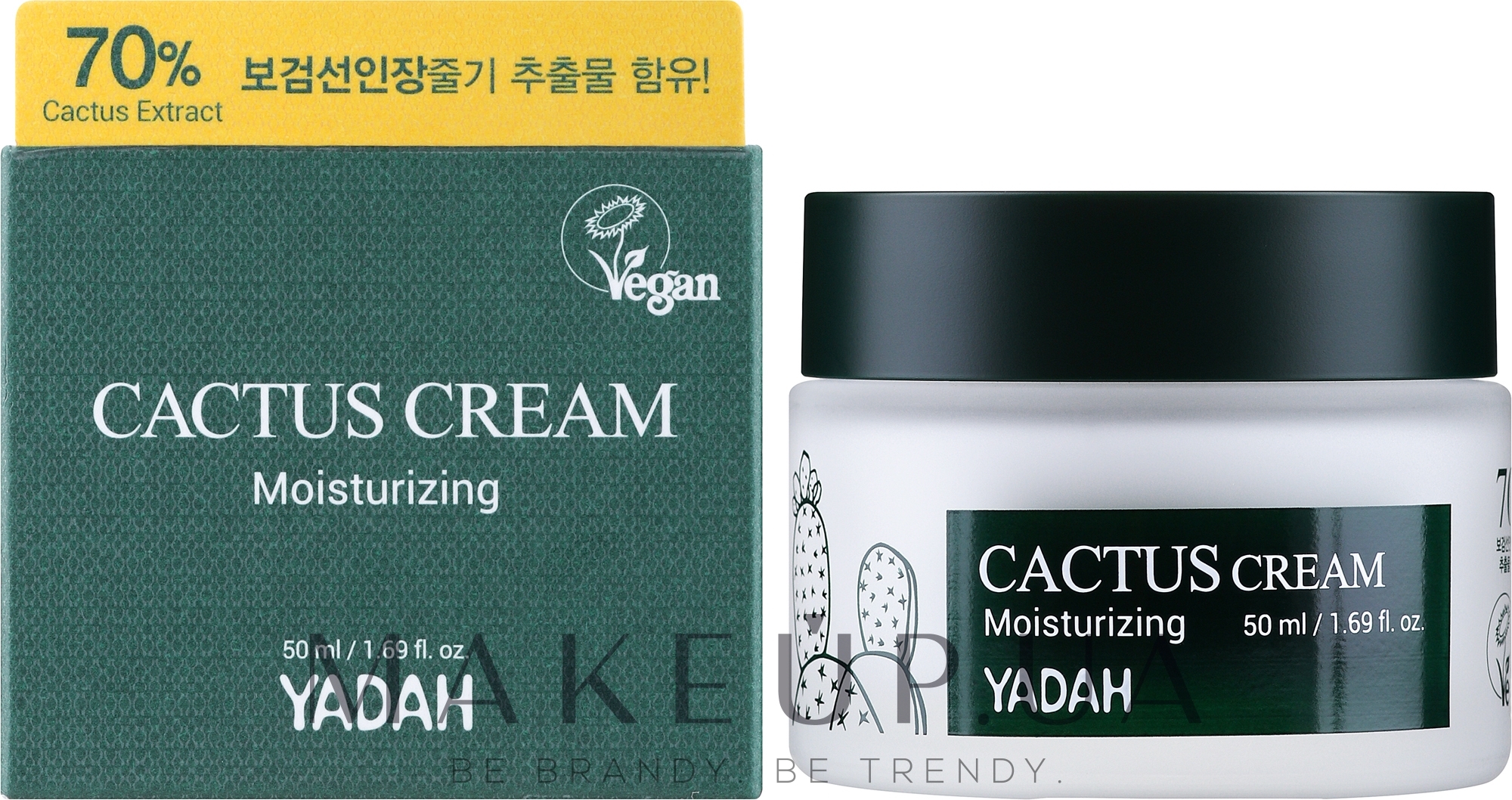 Увлажняющий крем для лица с кактусом - Yadah Moisturizing Cactus Cream — фото 50ml