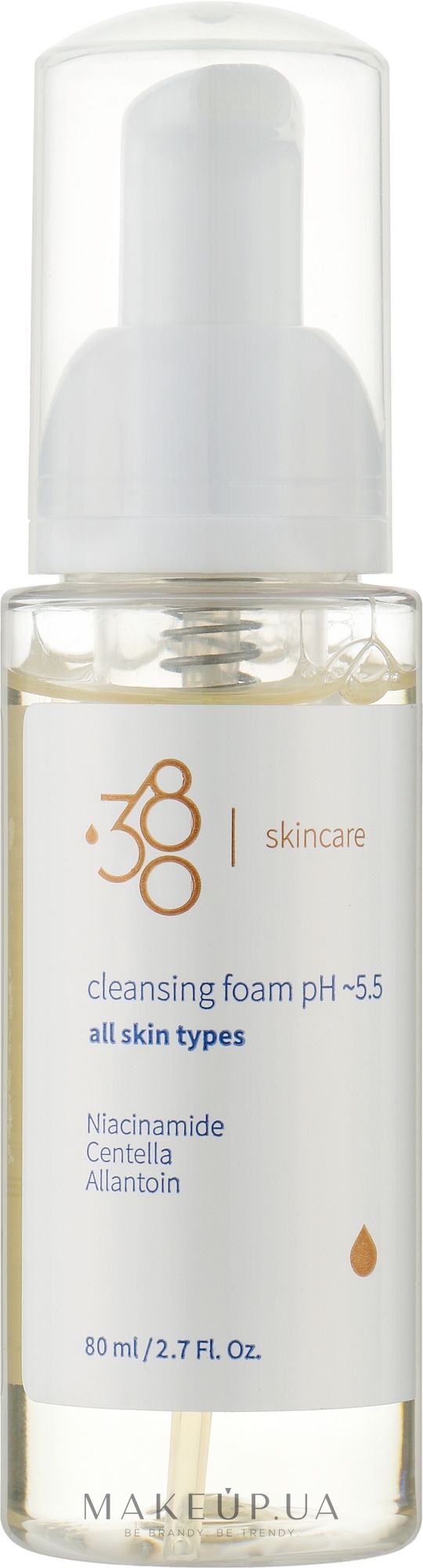 Пінка для вмивання з ніацинамідом - 380 Skincare Cleansing Foam — фото 80ml