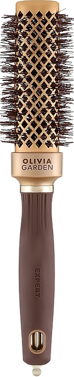 Термобрашинг, 30 мм - Olivia Garden Expert Blowout Straight Wavy Bristles Gold & Brown — фото N1