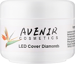 Гель для нарощування нігтів із шимером - Avenir Cosmetics LED Cover Diamonds — фото N2