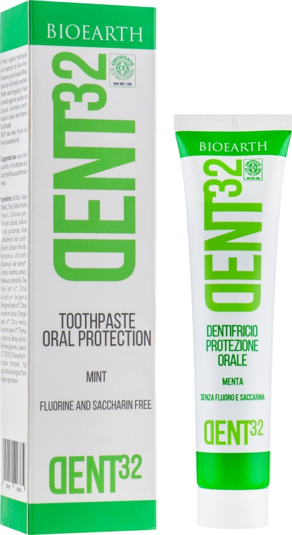 Зубная паста с ментолом - Bioearth Dent32 Toothpaste with Mint