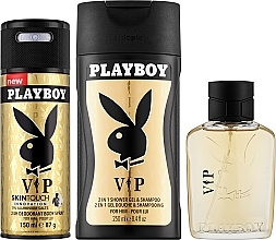 Playboy VIP for Him - Набір (edt/60ml + sh/gel/250ml + deo/spray/150ml) — фото N2