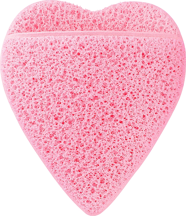 Спонж конняку для вмивання натуральний "Серце", світло-рожевий - Ruby Face — фото N1