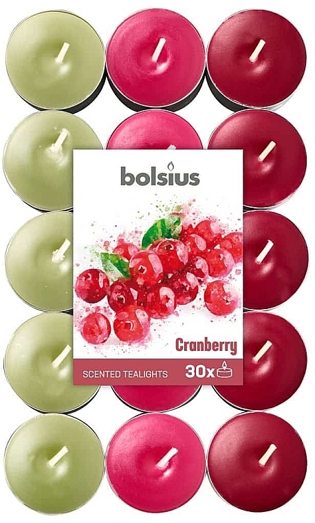 Чайні свічки «Журавлина» - Bolsius Scented True Glow Cranberry — фото N1