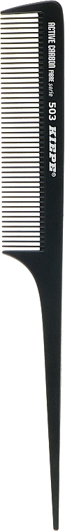 Расческа карбоновая с хвостиком, 207 мм - Kiepe Active Carbon Fibre 503 Hair Comb — фото N1