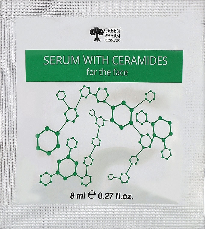 Сироватка для обличчя з церамідами - Green Pharm Cosmetic Home Care Serum With Ceramides For The Face (пробник) — фото N1