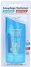 Парфумерія, косметика Набір, блакитний - Elmex + Aronal Toothpaste (toothpaste/2x12ml + toothbrush + case)