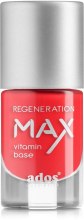 Лак-засіб для зміцнення і відновлення нігтів - Ados Max Regeneration Vitamin Base — фото N1