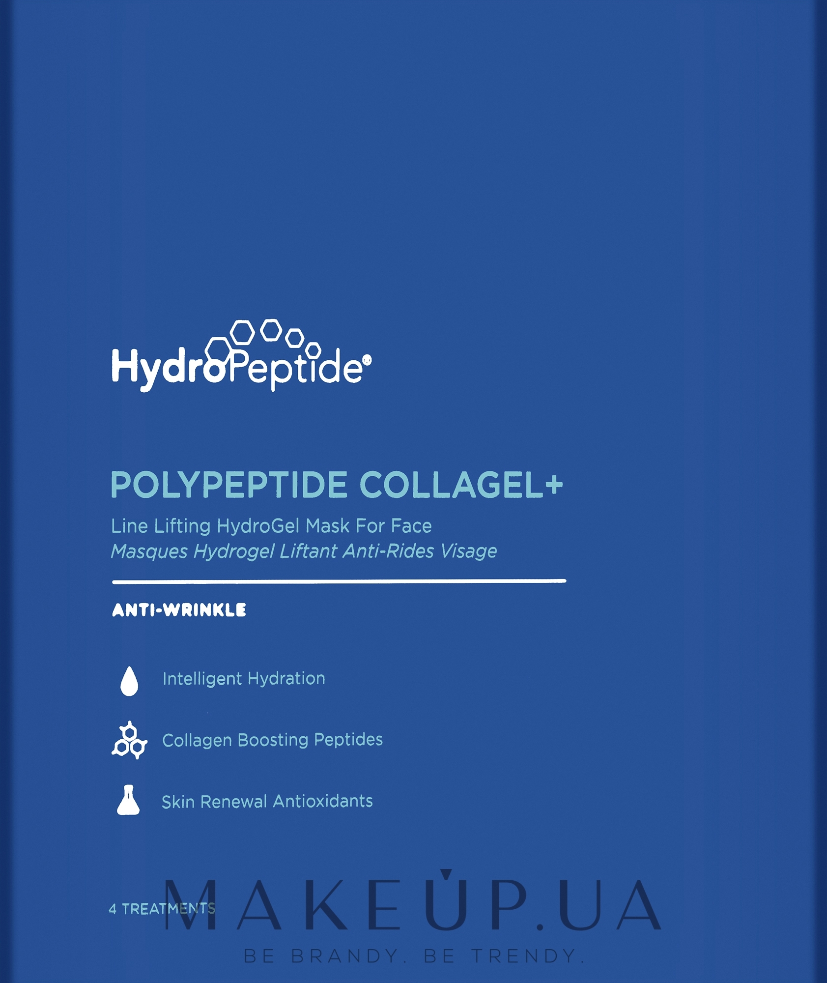 Маска гидрогелевая против морщин для зоны вокруг глаз - HydroPeptide PolyPeptide Collagel Mask For Eyes — фото 4шт