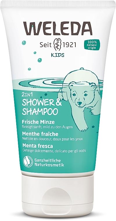 Детский шампунь-гель 2 в 1 - Weleda Kids 2in1 Shower & Shampoo Fresh Mint — фото N1
