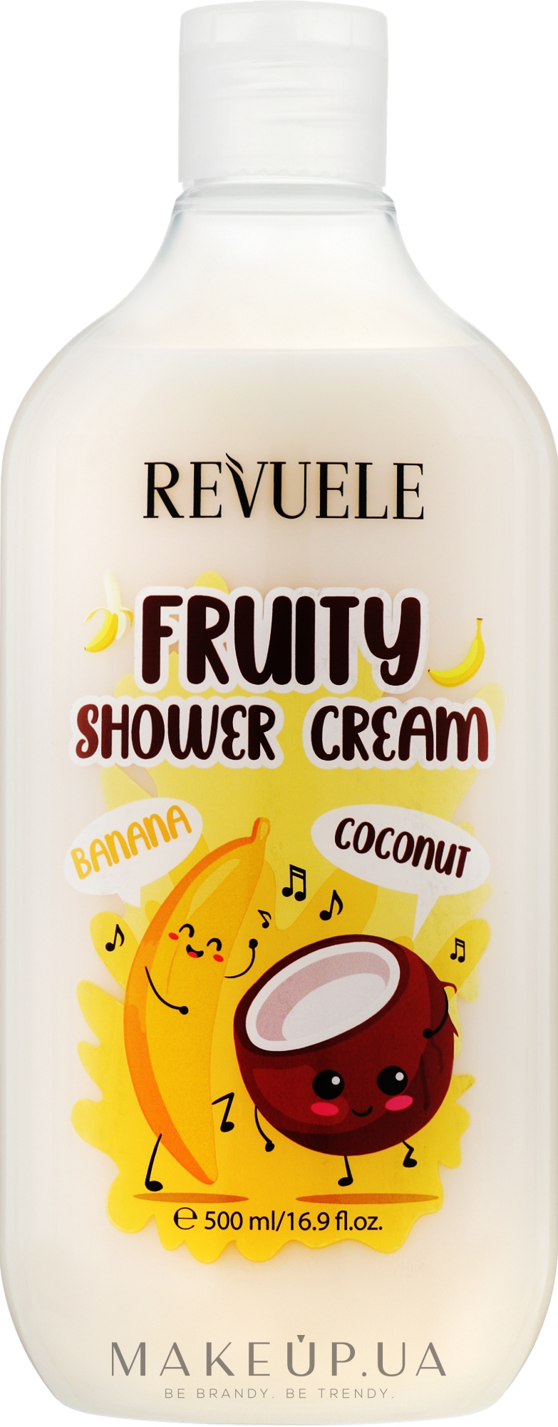 Крем для душу з бананом і кокосом - Revuele Fruity Shower Cream Banana & Coconut — фото 500ml