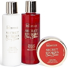 Набор - IDC Institute Secret Stories Cherry Blosom (sh/gel/180ml + b/lot/180ml + h/cr/50ml) — фото N2