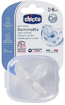 Пустышка силиконовая, 0-6 мес, прозрачная - Chicco Physio Soft  — фото N3