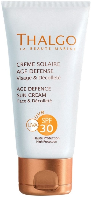 Солнцезащитный крем предупреждающий старение кожи - Thalgo Age Defence Sun Cream SPF 30 — фото N1