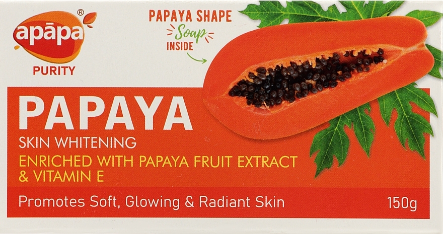 Відбілювальне мило з екстрактом папаї та вітаміном Е - Apapa Purity Papaya — фото N1