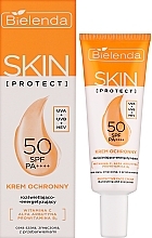 Сонцезахисний крем, освітлювальний - Bielenda Skin Protect Protective Cream SPF 50 Brightening And Energizing — фото N2